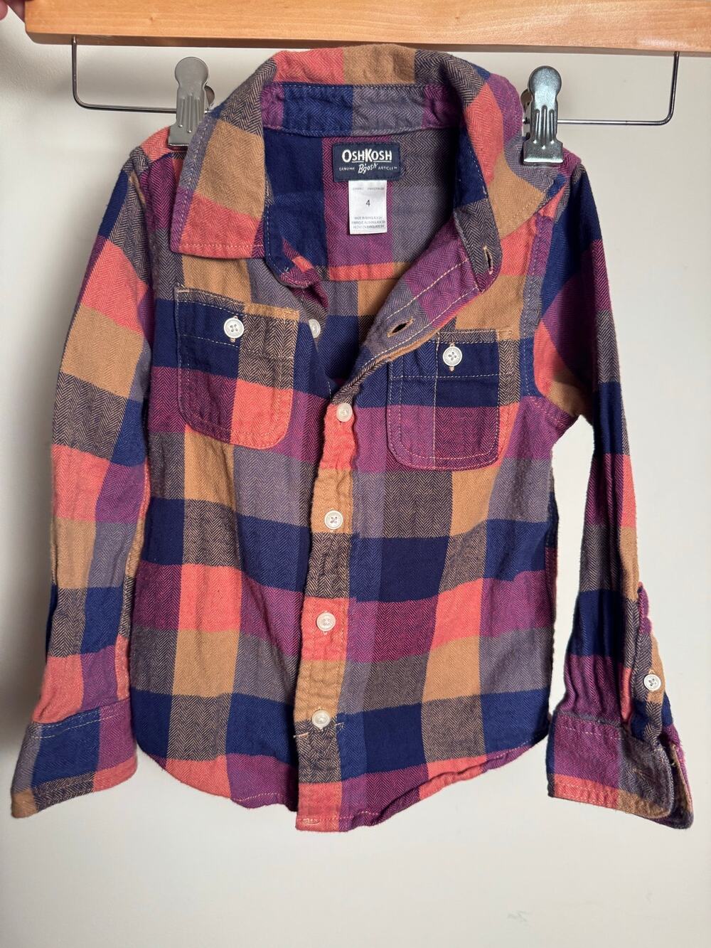Toddler 4 Osh Kosh b'Gosh 100% Cotton Flannel